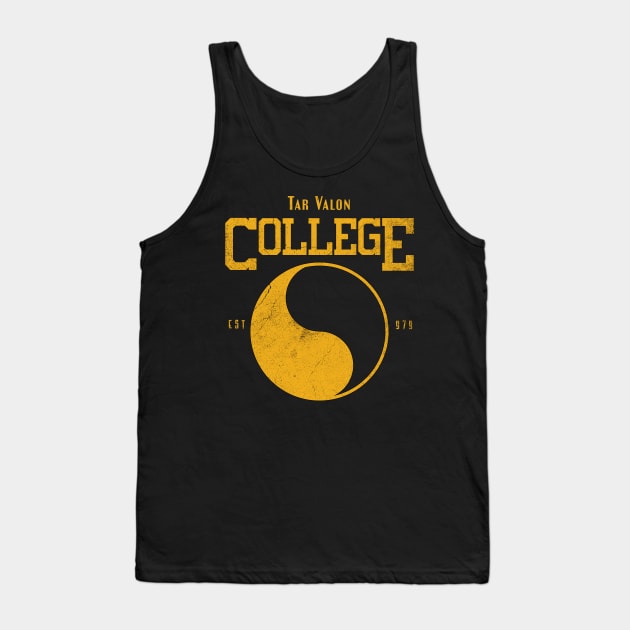 Tar Valon College Yellow Ajah Slogan and Symbol Tank Top by TSHIRT PLACE